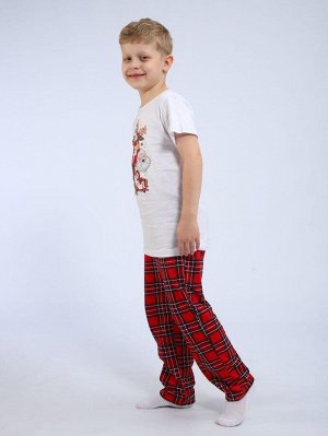 Пижама детская, модель 328, трикотаж (Новый год)