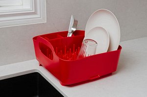 Сушилка для посуды Tub красная