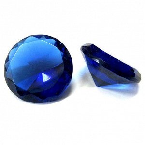 Диамант синий 4 см стекло
