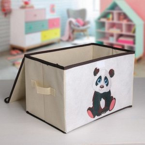 Короб для хранения с крышкой «Малыш панда», 38?25?24 см