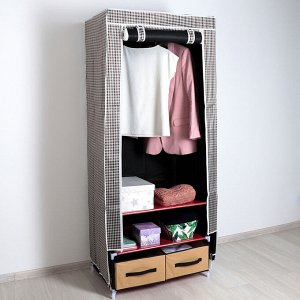 Шкаф для одежды и обуви, 73x49x176 см, 2 ящика, цвет МИКС