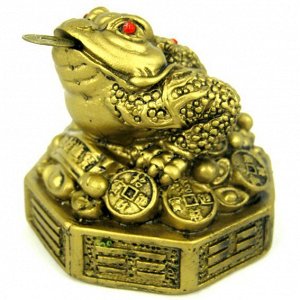 M096-5 Жаба богатства фигурка 7,5х7,5х7см полистоун