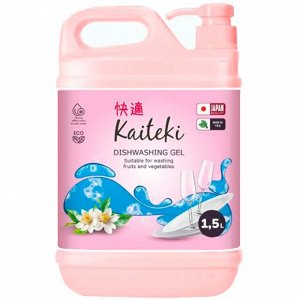 Kaiteki Средство для мытья посуды белый чай, 1,5 л