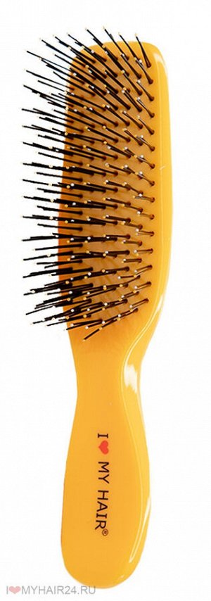Парикмахерская щетка I LOVE MY HAIR "Spider Classic" 1503 желтая глянцевая S