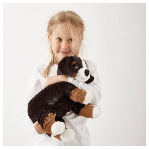 ХОППИГ Мягкая игрушка, собака, бернская овчарка белый, 36 см