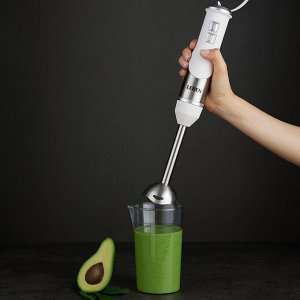 Блендер погружной LEBEN 400 Вт, 3 насадки, регулировка скорости, белый