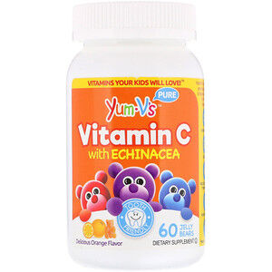 YumV's, Vitamin C with Echinacea, Orange Flavor, 60 Jelly Bears