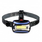 Фонарь налобный, 1 LED, 3 режима, 3 ААА, микс, 5х7 см