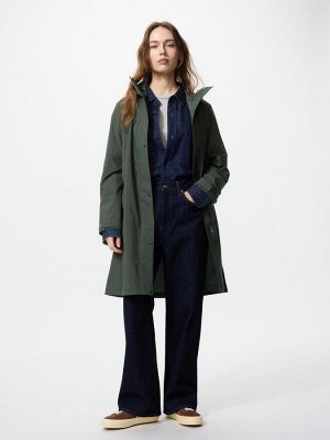 UNIQLO - функциональная куртка BLOCKTECH с расслабленным кроем - 58 DARKGREEN