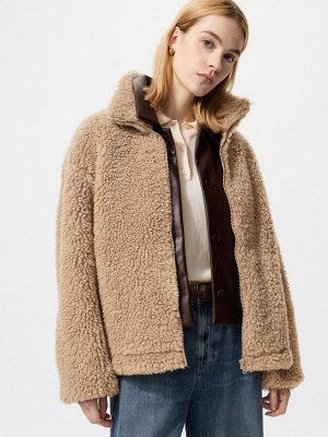 UNIQLO - флисовая куртка на молнии - 34 BROWN