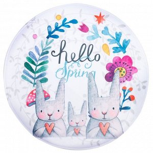 Ковер детский "Hello Spring" d = 90 см, велюр,поролон 400г/м2