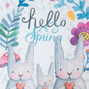 Ковер детский "Hello Spring" d = 90 см, велюр,поролон 400г/м2