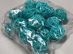 Шар ротанговый 5 см цвет голубой, 4 шт упаковка