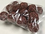 Шар ротанговый 7 см цвет коричневый,цена за 1 шт
