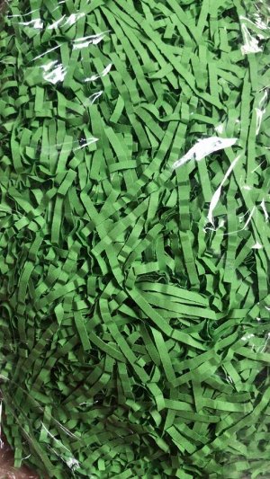 Бумажный наполнитель гофрированный 100гр цвет зеленый