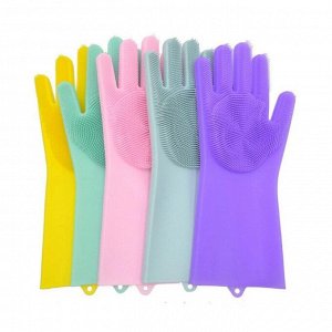 Перчатки силиконовые для мытья посуды