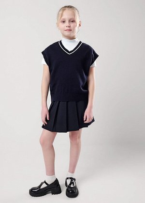 Жилет. Цвет: т.синий