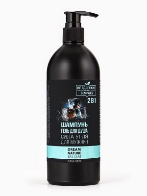 Подарочный набор мужской DREAM NATURE SPA CARE «Сила льда», шампунь 500 мл, гель для душа 500 мл