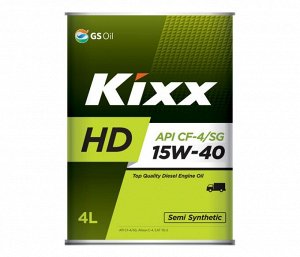 Масло моторное GS Kixx HD 15w40 CF-4/SG 4л полусинтетика