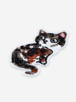 Термоаппликация «Кошка», 9,7 × 4,5 см, цвет серый