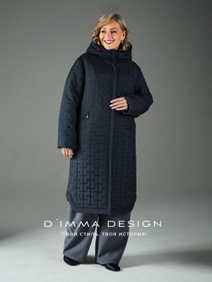 Пальто. Цвет: Серо-синий