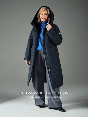 Пальто. Цвет: Серо-синий