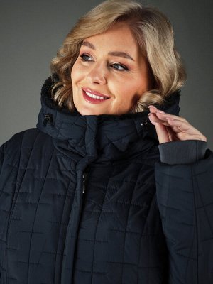 Пальто. Цвет: Серо-синий