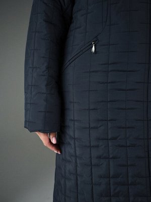 Пальто. Цвет: Серо-синий