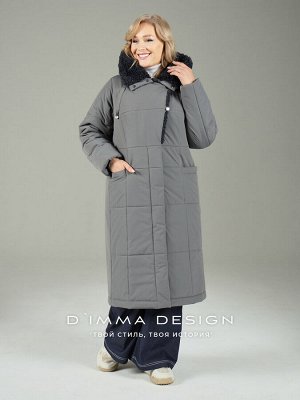 Пальто. Цвет: Серый