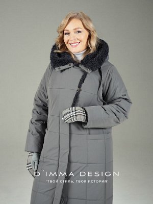 Пальто. Цвет: Серый