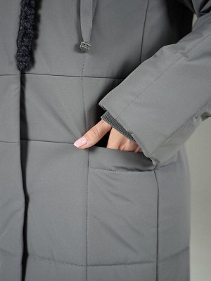 Пальто. Цвет: Серый