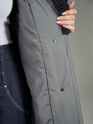Пальто. Цвет: Серый