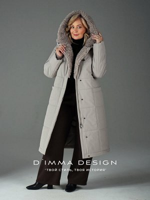 Пальто. Цвет: Серо-бежевый