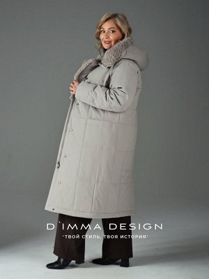 Пальто. Цвет: Серо-бежевый