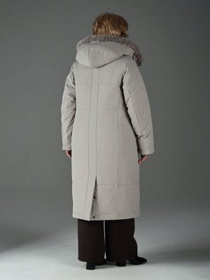 Пальто. Цвет: Серо-бежевый