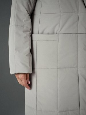 Пальто. Цвет: Серо-бежевый