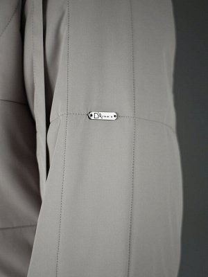 Пальто. Цвет: Серо-бежевый