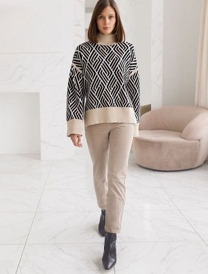 Укороченные эластичные брюки слим из микро вельвета