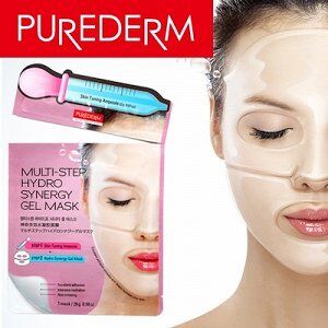 Purederm Multi Step Hydro Synergy Gel Mask Двухступенчатая гидрогелевая маска для лица