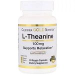 California Gold Nutrition, L-теанин, 100 мг, 30 вегетарианских капсул