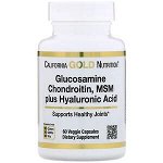 California Gold Nutrition, Glucosamine Chondroitin, MSM plus Hyaluronic Acid, 60 Veggie Capsules