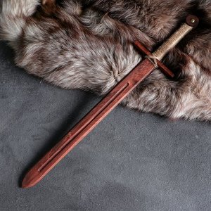 Сувенирное деревянное оружие "Меч", 58 см, массив бука