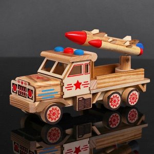 Игрушка деревянная «Военный автомобиль» 8?24?12 см