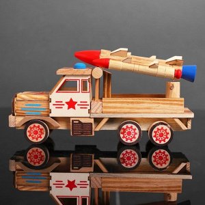 Игрушка деревянная «Военный автомобиль» 8?24?12 см