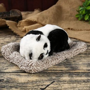 Пушистик искусственный мех "Панда спит на подушке" 10х21,5х17 см