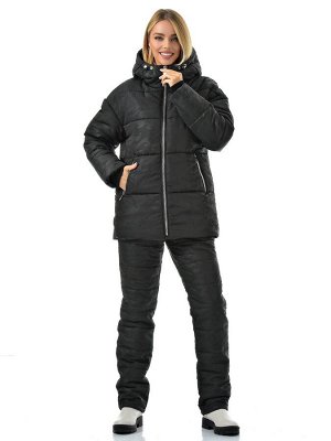 Куртка зимняя Камуфляж черный.