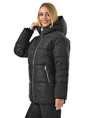 Куртка зимняя Камуфляж черный.