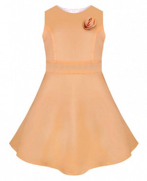 Бежевое нарядное платье для девочки Цвет: абрикос