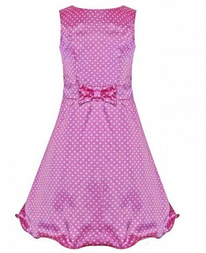 Розовое платье в горошек для девочки Цвет: розовый