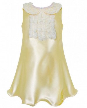 Молочное нарядное платье для девочки Цвет: шампань